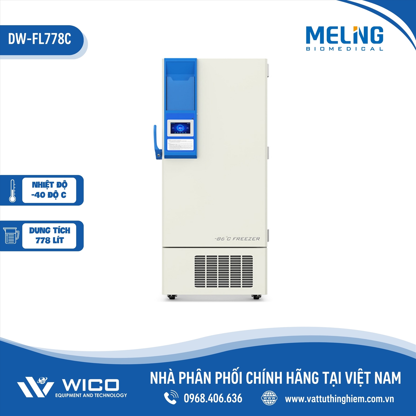 Tủ Lạnh Âm Sâu -10 Đến -40 độ C Meiling DW-FL778C | 778 Lít