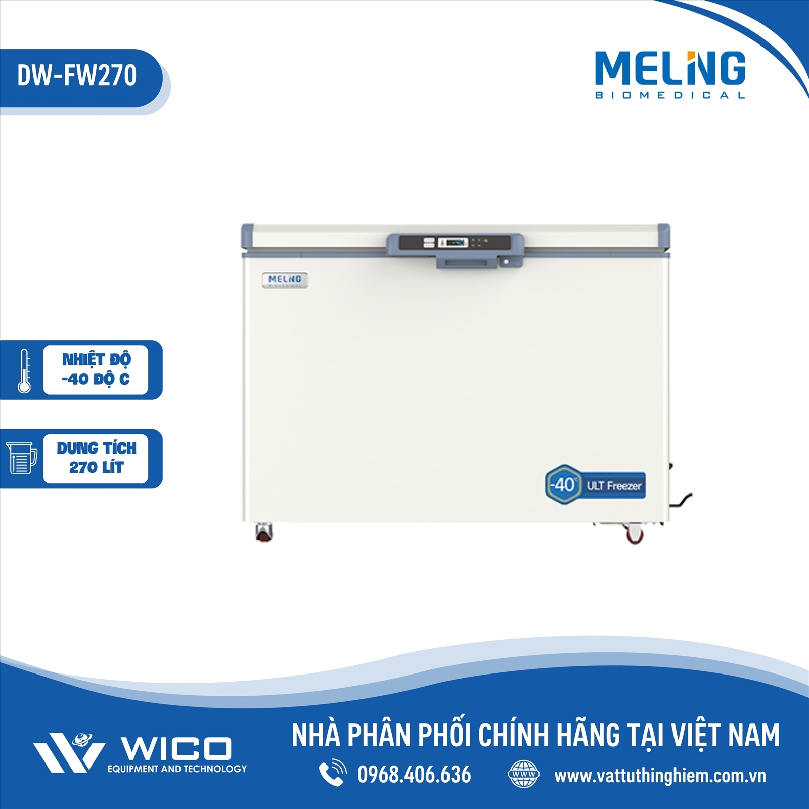 Tủ Lạnh Âm Sâu -40 độ C Meiling DW-FW270 | 270 Lít