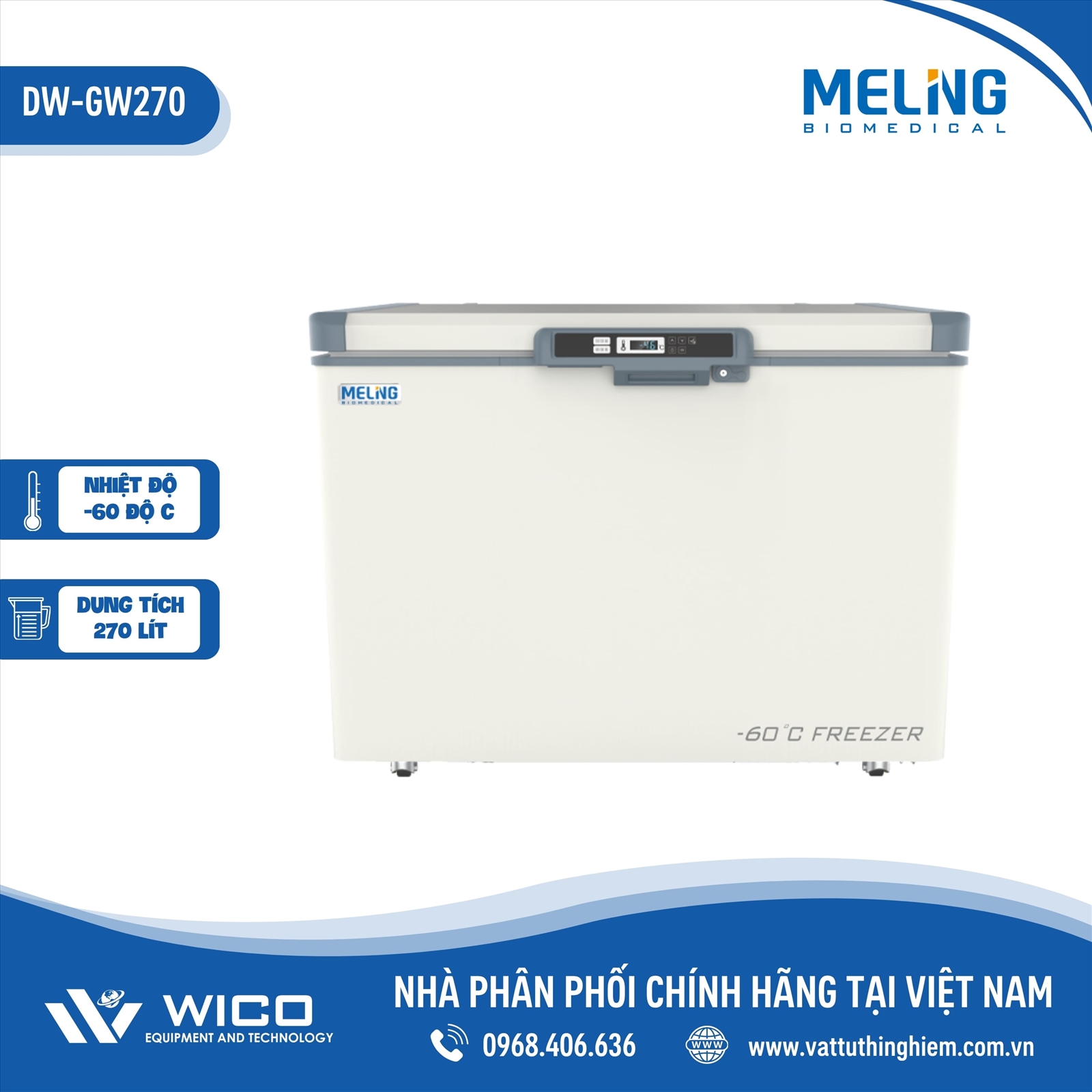 Tủ Lạnh Âm Sâu -60 Độ C Meiling DW-GW270 | 270 Lít