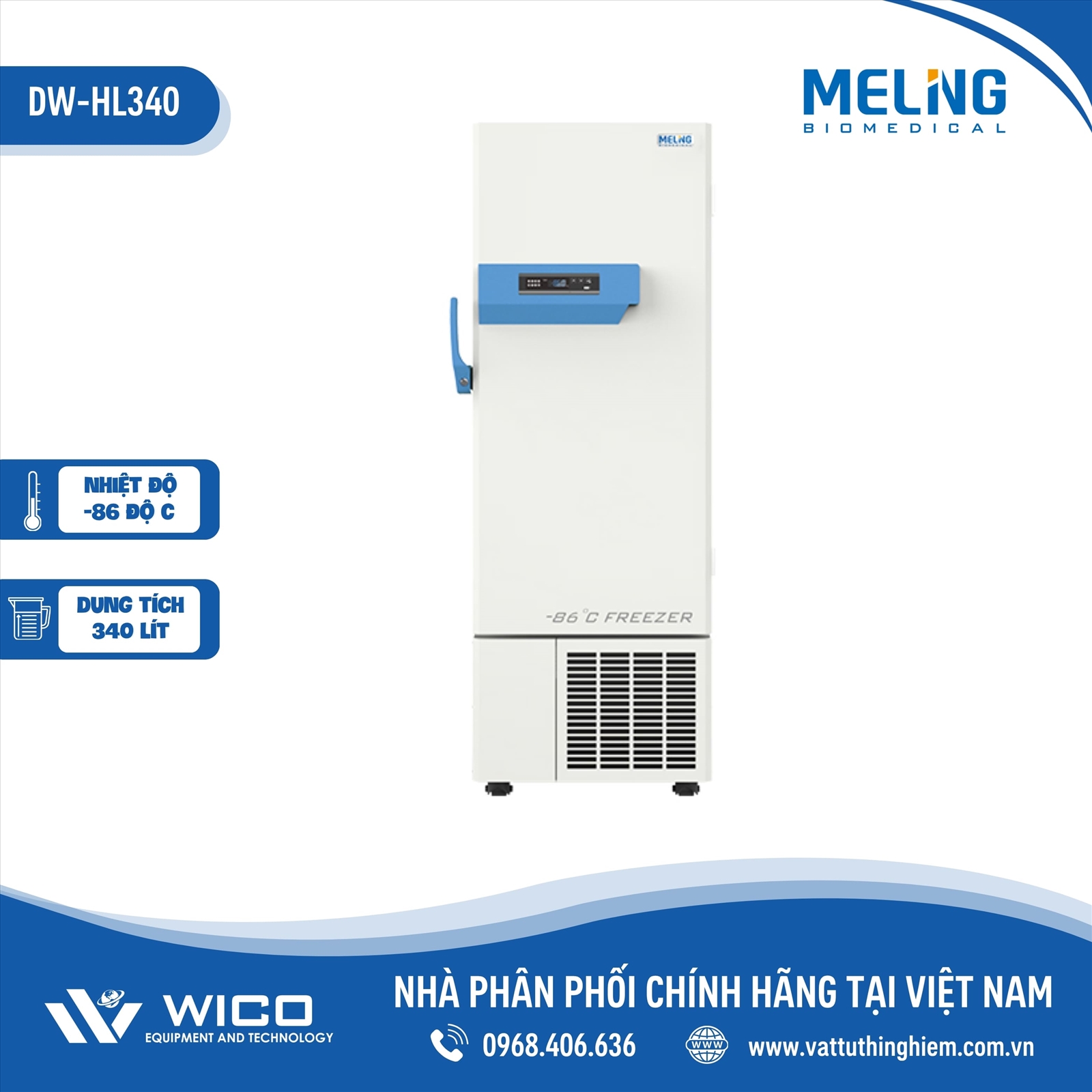 Tủ Lạnh Âm Sâu -86 Độ C Meiling DW-HL340 | 340 Lít