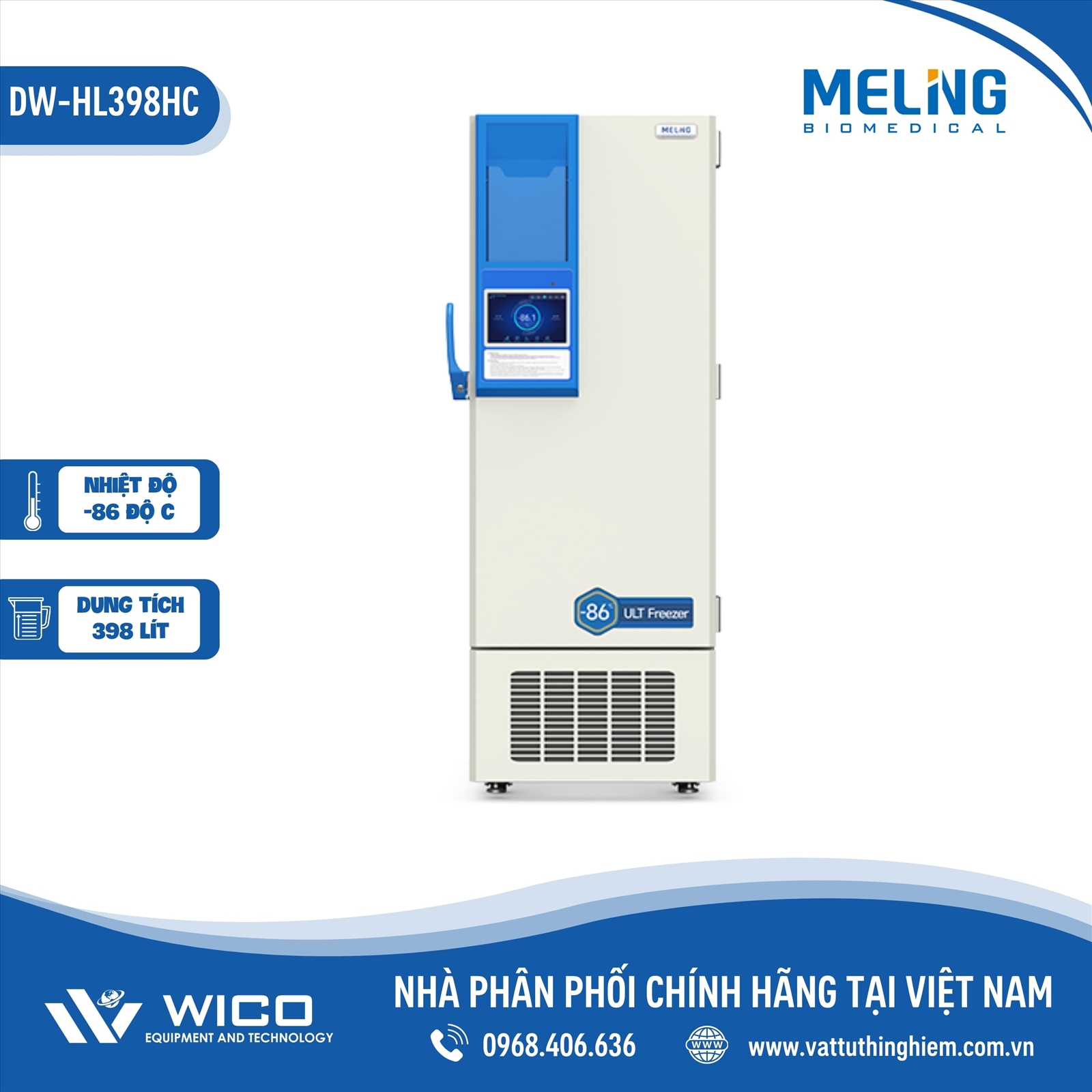 Tủ Lạnh Âm Sâu -86 độ C Meiling DW-HL398HC | 398 Lít