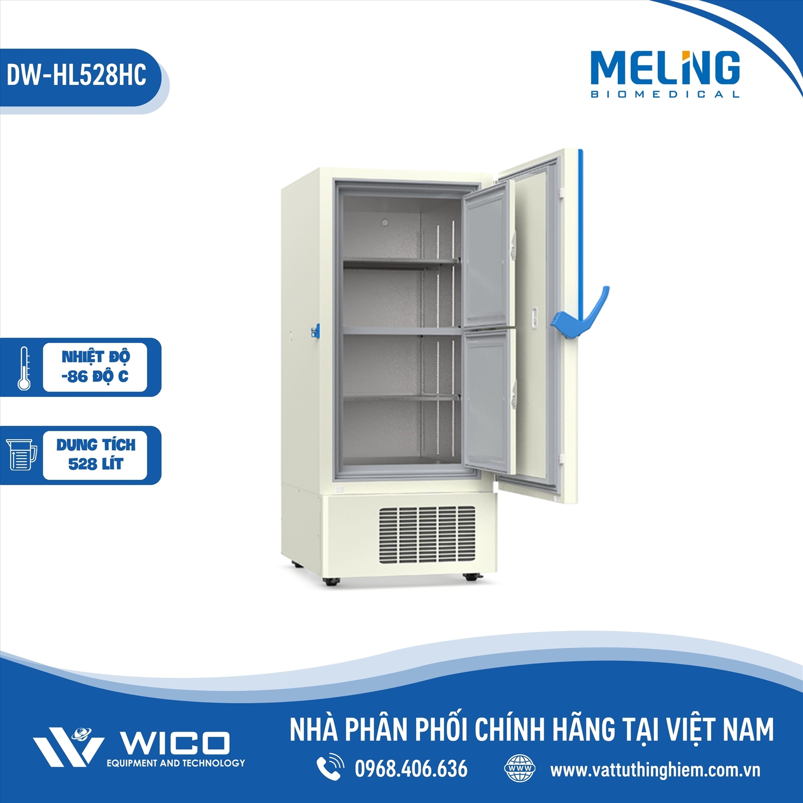 Tủ Lạnh Âm Sâu -86 độ Meiling DW-HL528HC | 528 Lít