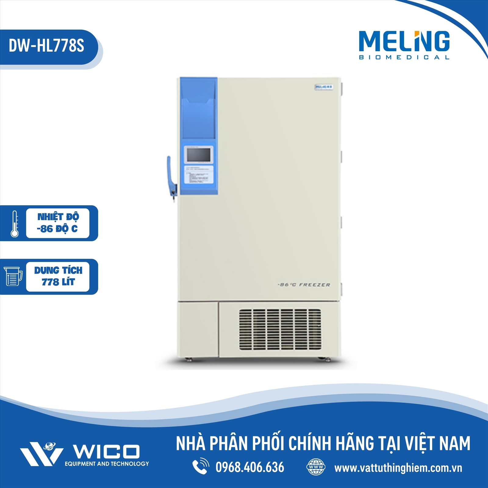 Tủ Lạnh Âm Sâu -86 độ Meiling DW-HL778S | 778 Lít
