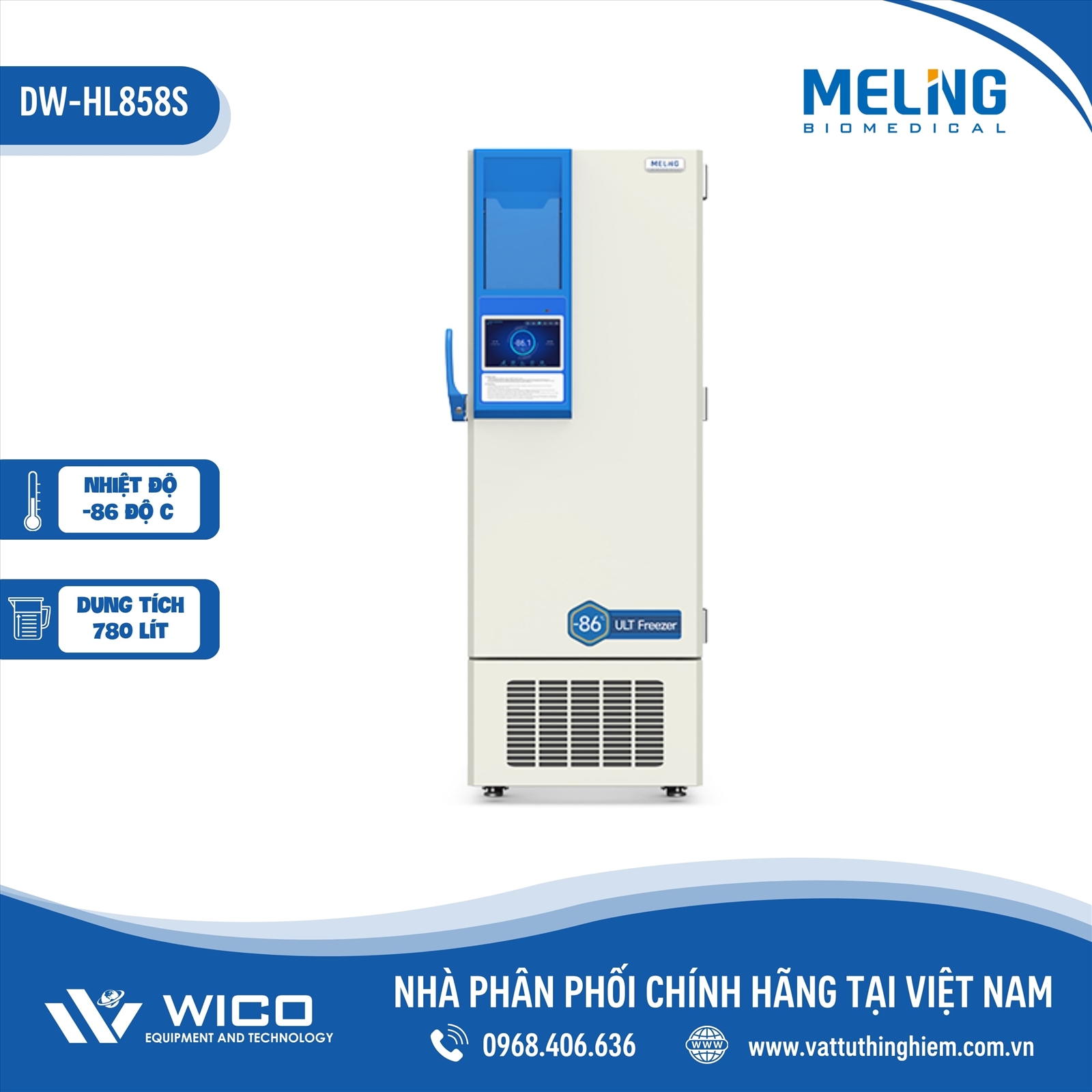 Tủ Lạnh Âm Sâu -86 Độ Meiling DW-HL858S | 858 Lít
