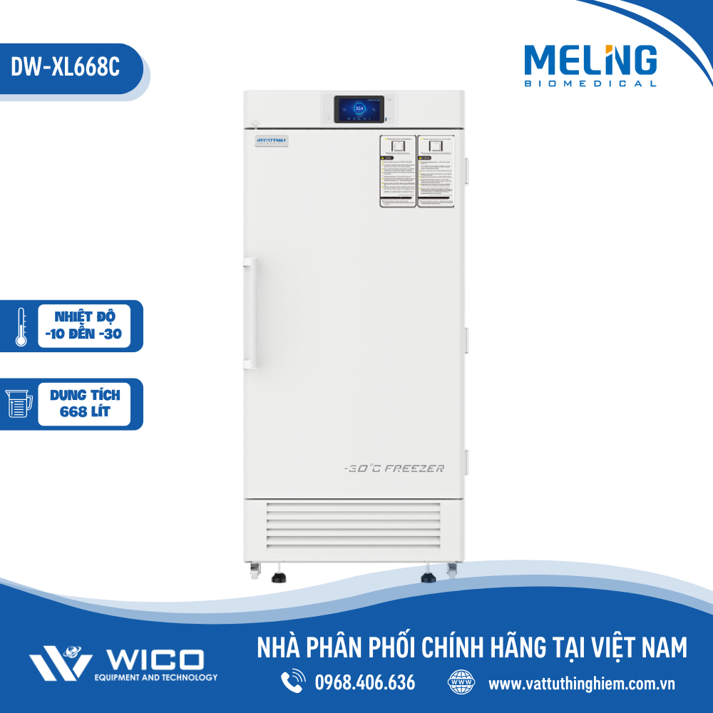 Tủ Âm Sâu -10 Đến -30 Độ C Meling DW-XL668C