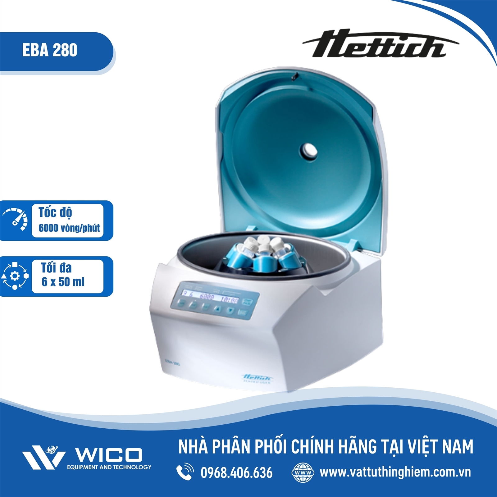 Máy ly tâm Hettich EBA-280 (12x15ml)