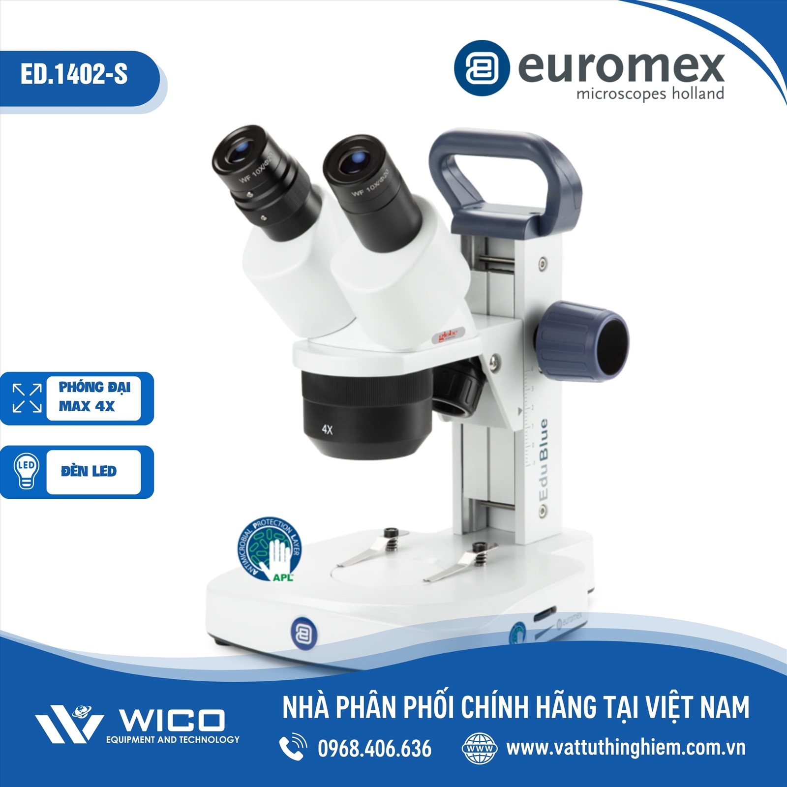 KÍNH HIỂN VI SOI NỔI EUROMEX ED.1402-S (20X/40X)