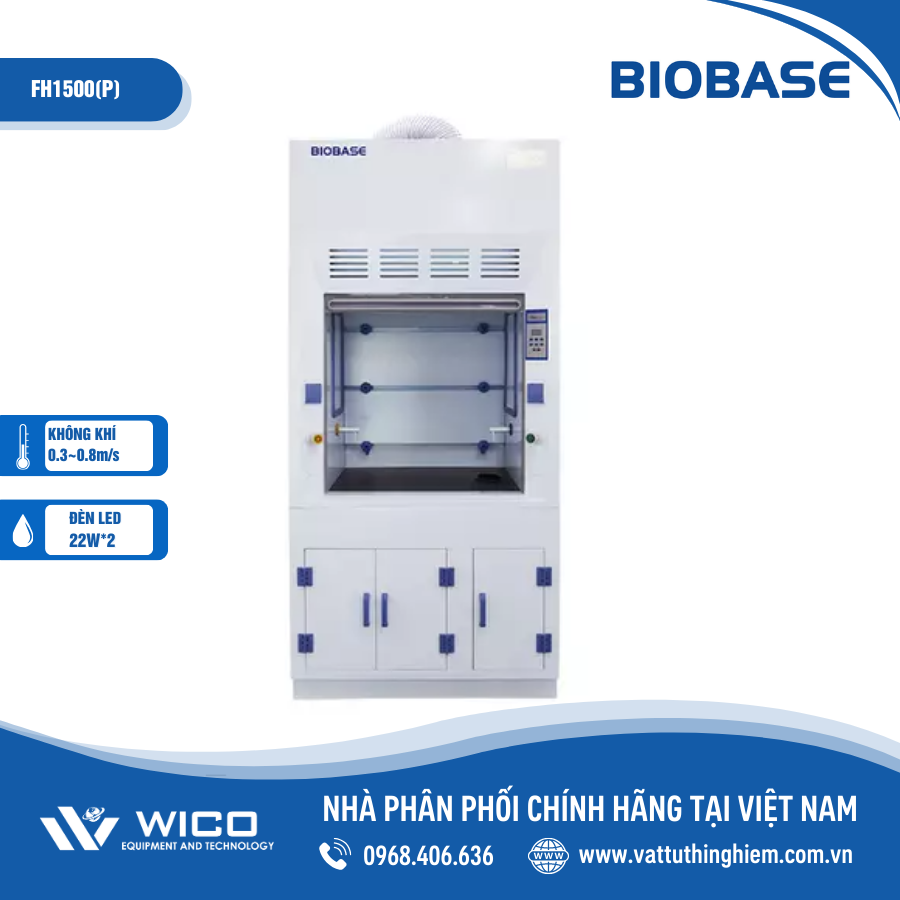 Tủ hút khí độc 1,5m Biobase FH1500(P)