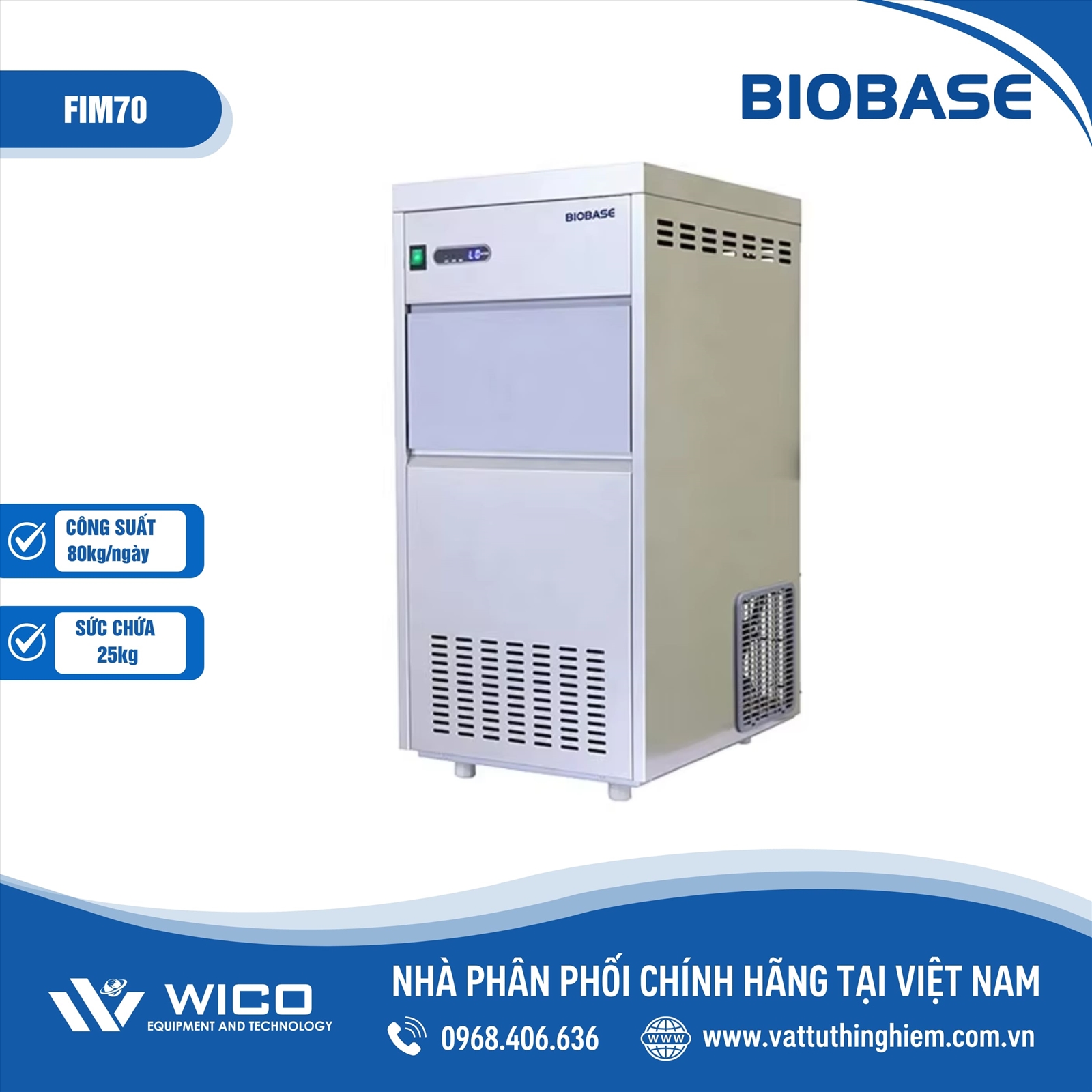 Máy Làm Đá Vảy Biobase FIM70 | 70kg/ngày