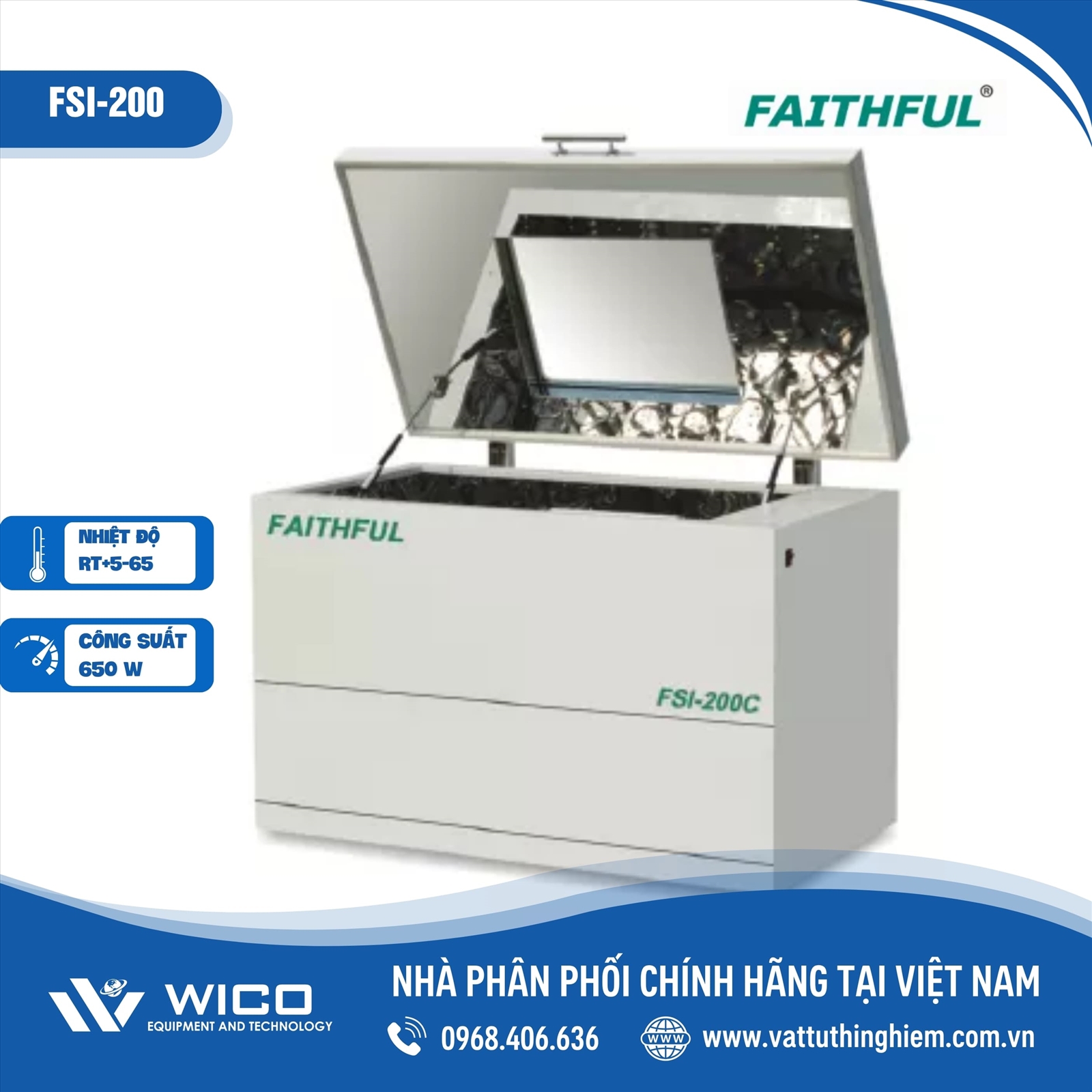 Tủ ấm lắc - Máy lắc ổn nhiệt Trung Quốc FSI-200 (Faithful)