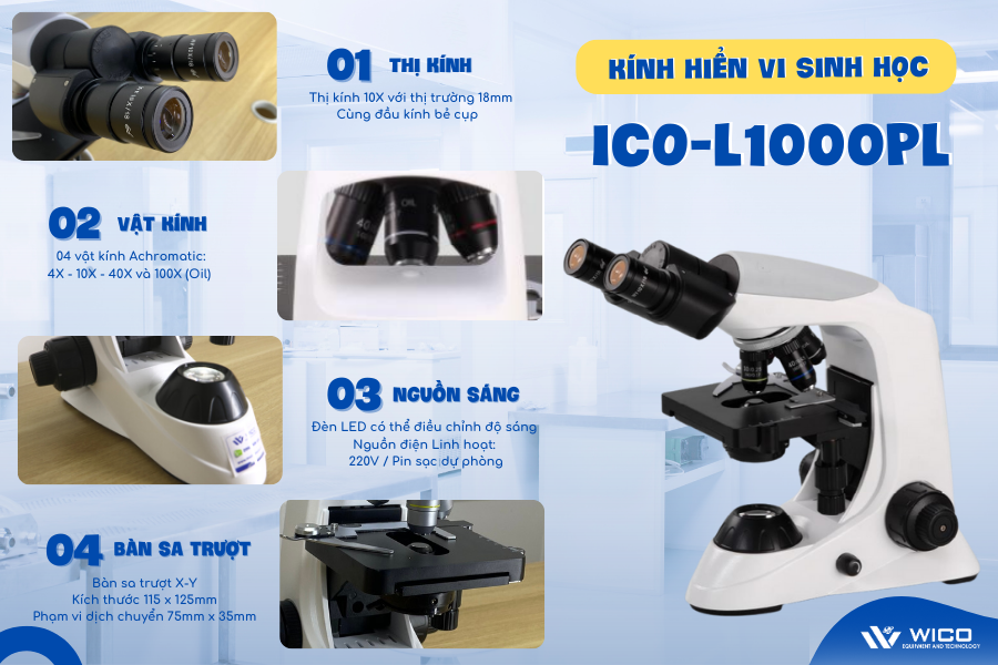 Đặc điểm nổi bật của Kính hiển vi  ICO-L1000PL