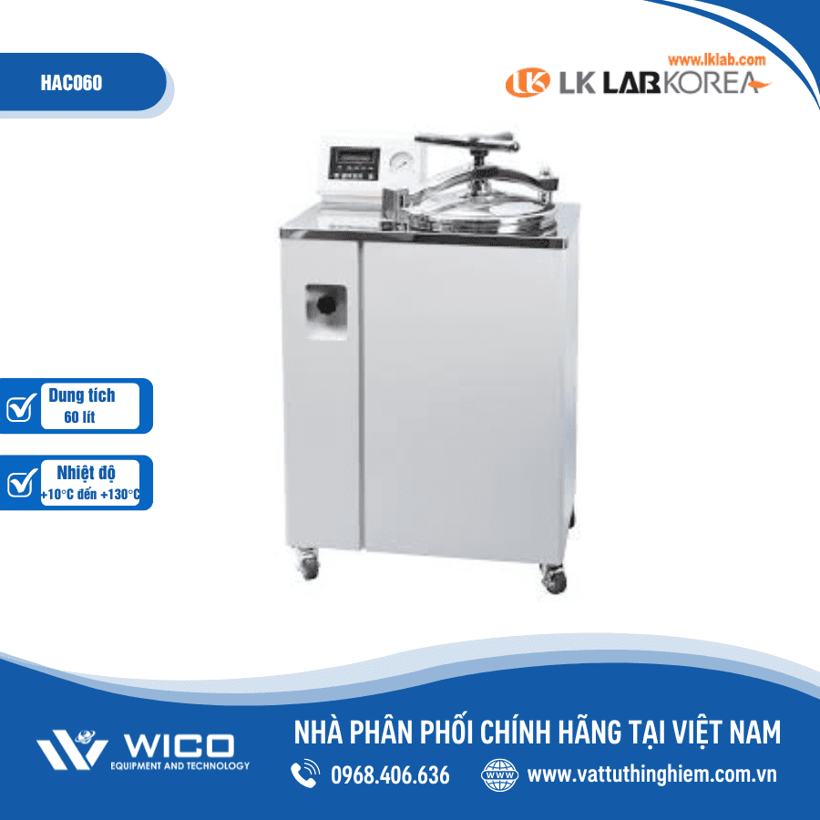 Nồi hấp tiệt trùng 60 lít LK Lab Korea HAC060