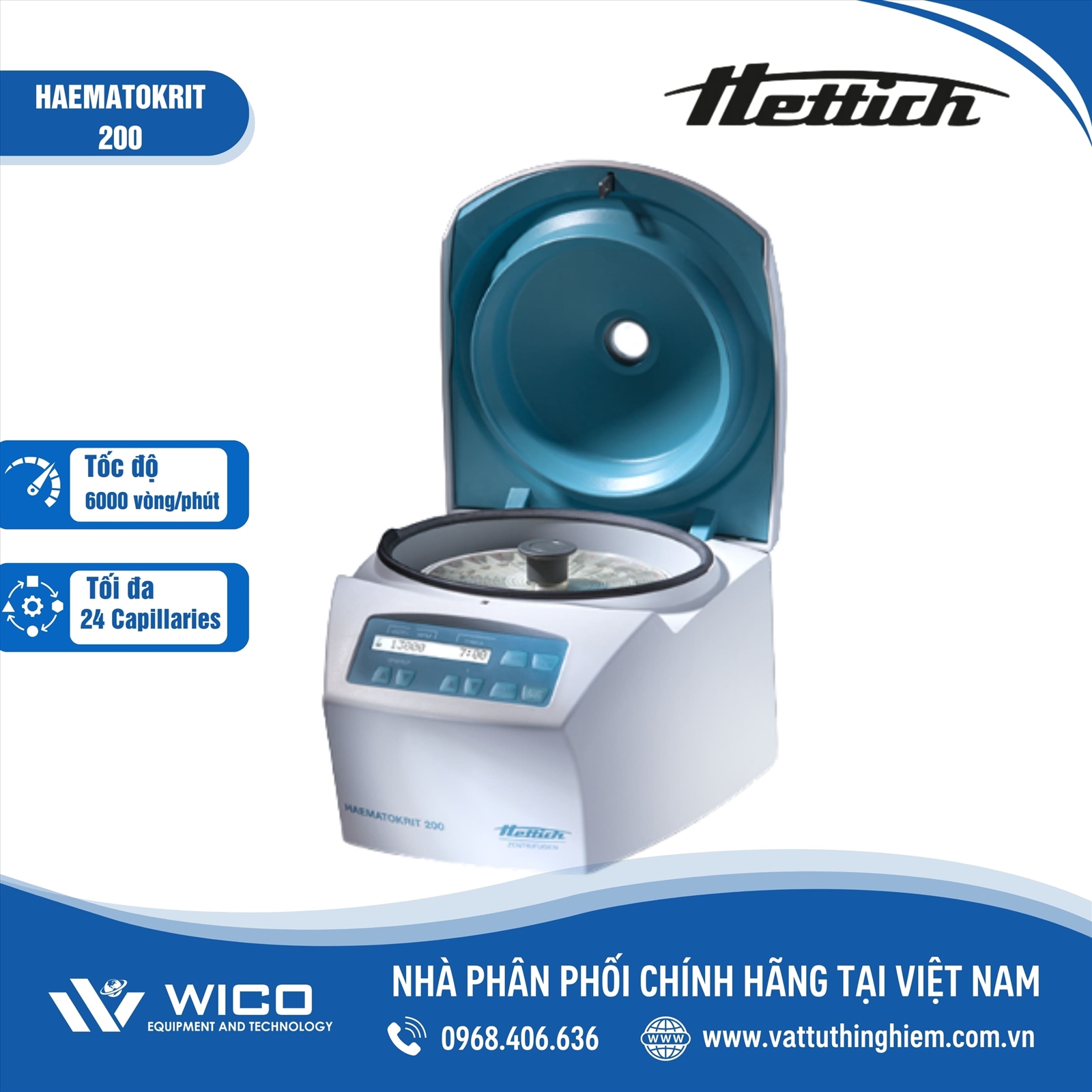 MÁY LY TÂM HETTICH HAEMATOKRIT 200