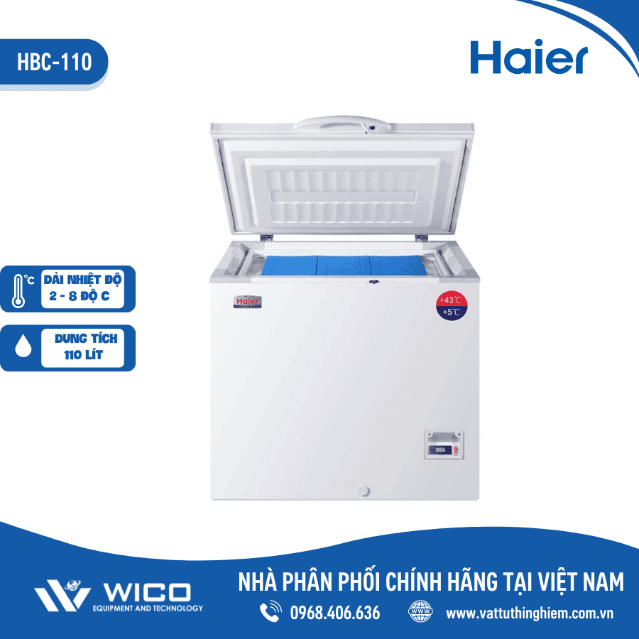 Tủ bảo quản Vacxin/ Sinh phẩm Haier 110 lít HBC-110 | 110 Lít