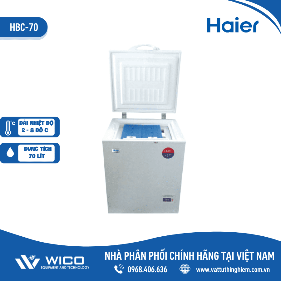 Tủ bảo quản Vacxin/ Sinh phẩm Haier 70 lít HBC-70 | 70 Lít