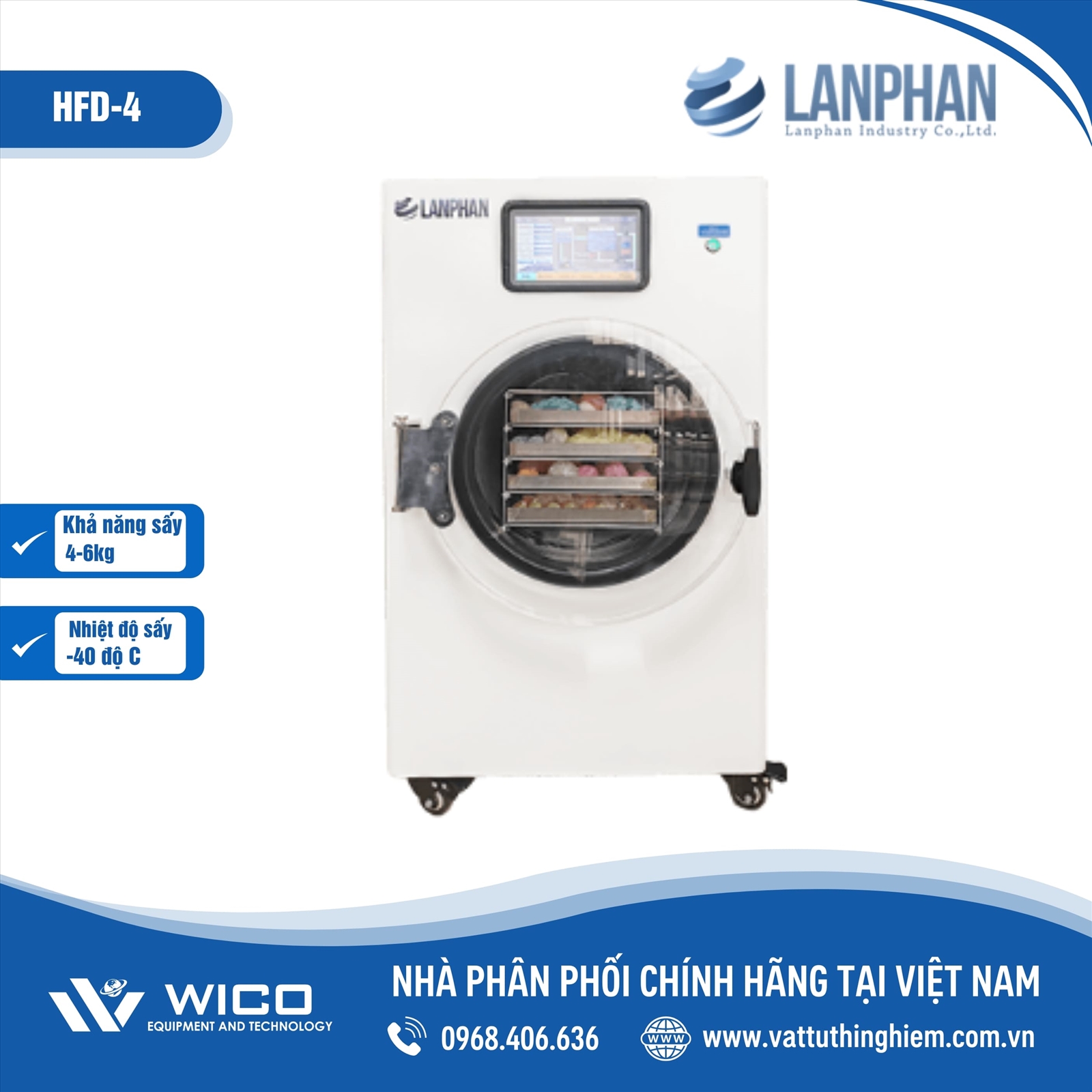 Máy Sấy Thăng Hoa Lanphan Trung Quốc HFD-4
