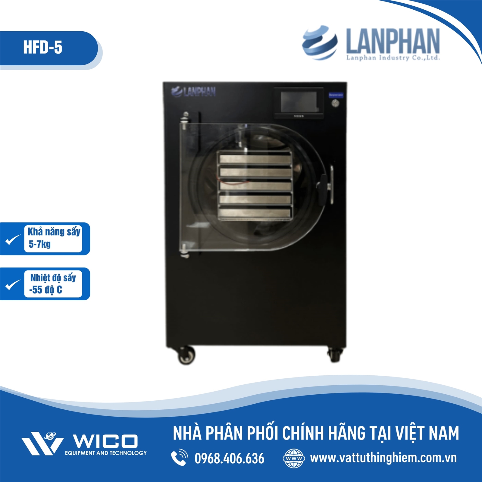 Máy Sấy Thăng Hoa Lanphan Trung Quốc HFD-5