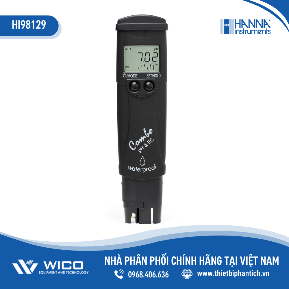 Bút đo pH/Độ dẫn /TDS/Nhiệt Độ Hanna HI98129