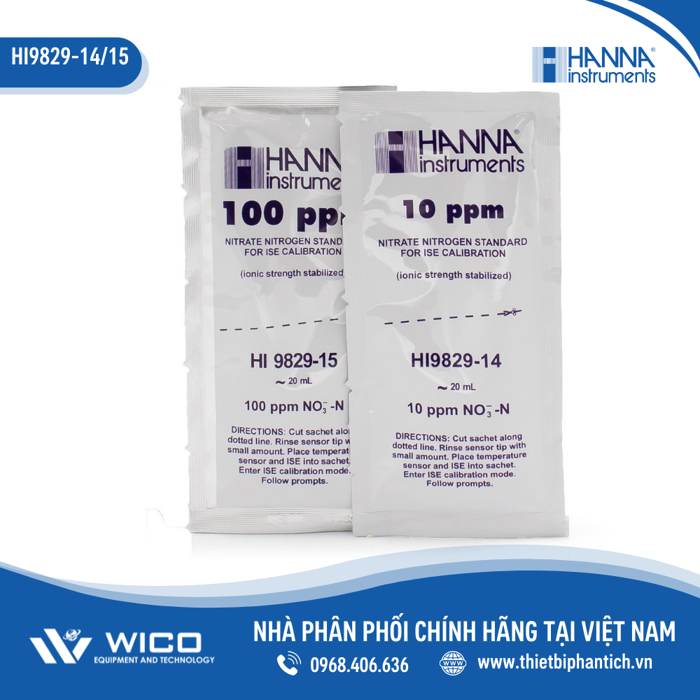 Dung Dịch Hiệu Chuẩn Nitrat 10ppm Hanna HI9829-14/15