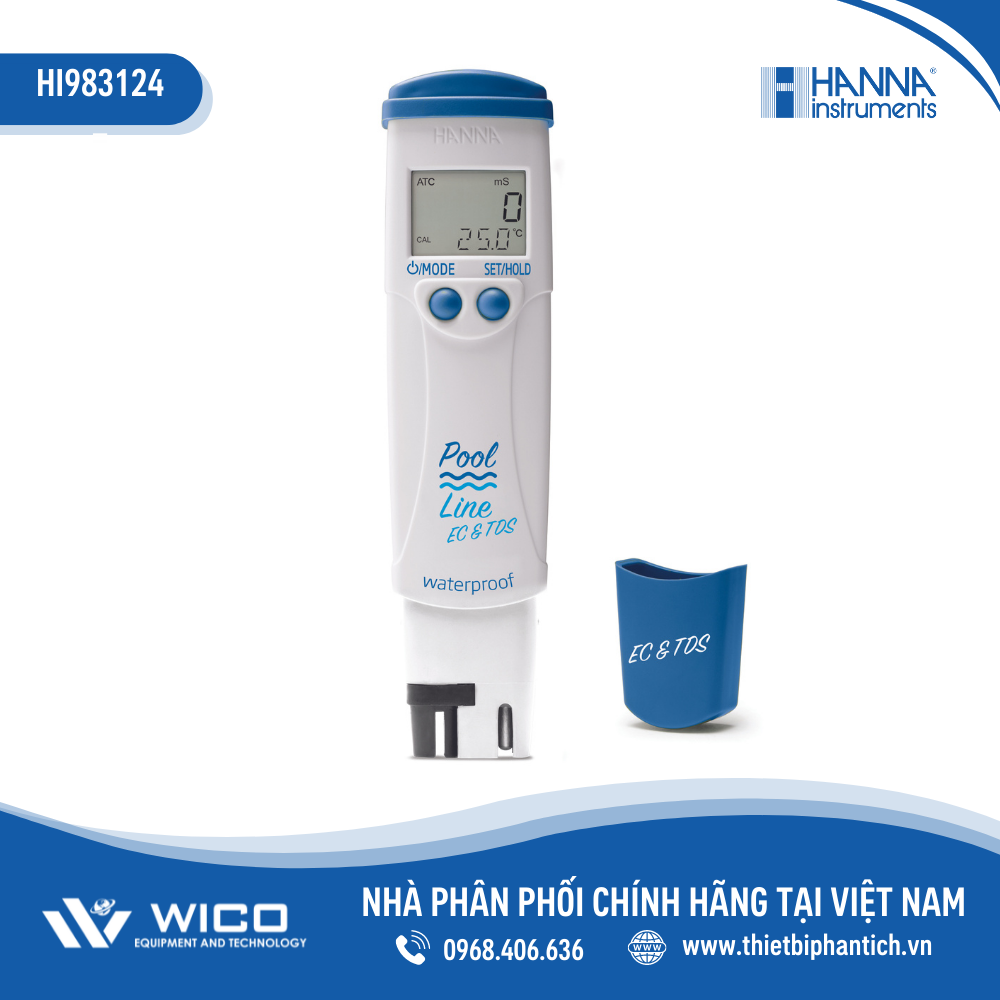 Bút Đo EC/TDS/Nhiệt Độ Cho Nước Hồ Bơi HI983124 - Hanna 