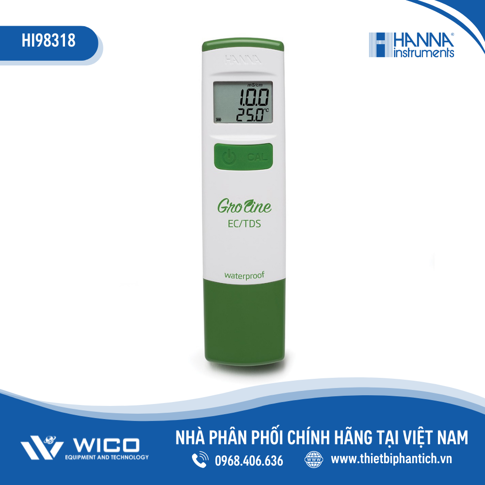 Bút Đo EC/TDS/Nhiệt Độ (ppm) Trong Thủy Canh HI98318 - Hanna