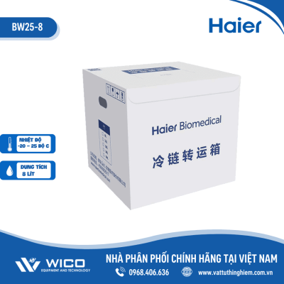 Hộp bảo quản mẫu vắc xin dược phẩm Haier -20 đến 25 độ C, 8 lít BW25-8