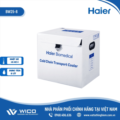 Hộp bảo quản mẫu vắc xin dược phẩm Haier -20 đến 25 độ C, 8 lít BW25-8