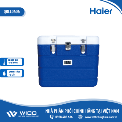 Hộp bảo quản mẫu, vắc xin, sinh phẩm Haier 2-8 độ C, xách tay 6 lít QBLL0606