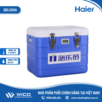Hộp bảo quản mẫu, vắc xin, sinh phẩm Haier 2-8 độ C, xách tay 6 lít QBLL0606
