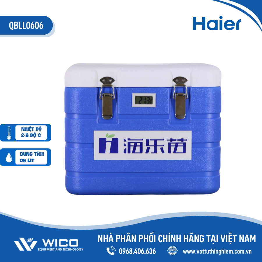 Hộp Bảo Quản Mẫu Haier 2-8 độ C Xách Tay QBLL0606