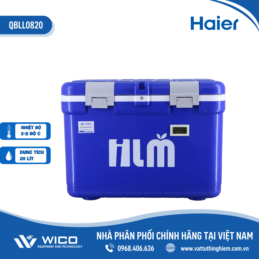 Hộp bảo quản mẫu Haier 2-8 độ C xách tay 20 lít QBLL0820