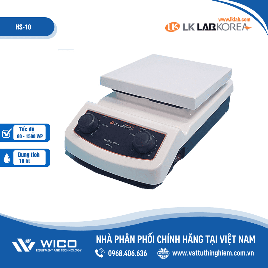 Máy khuấy từ gia nhiệt HS-10 LK Lab Korea