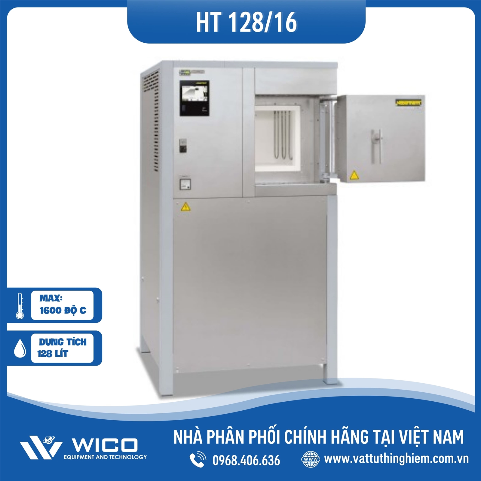 Lò nung Nabertherm nhiệt độ cao 128 lít 1600 độ