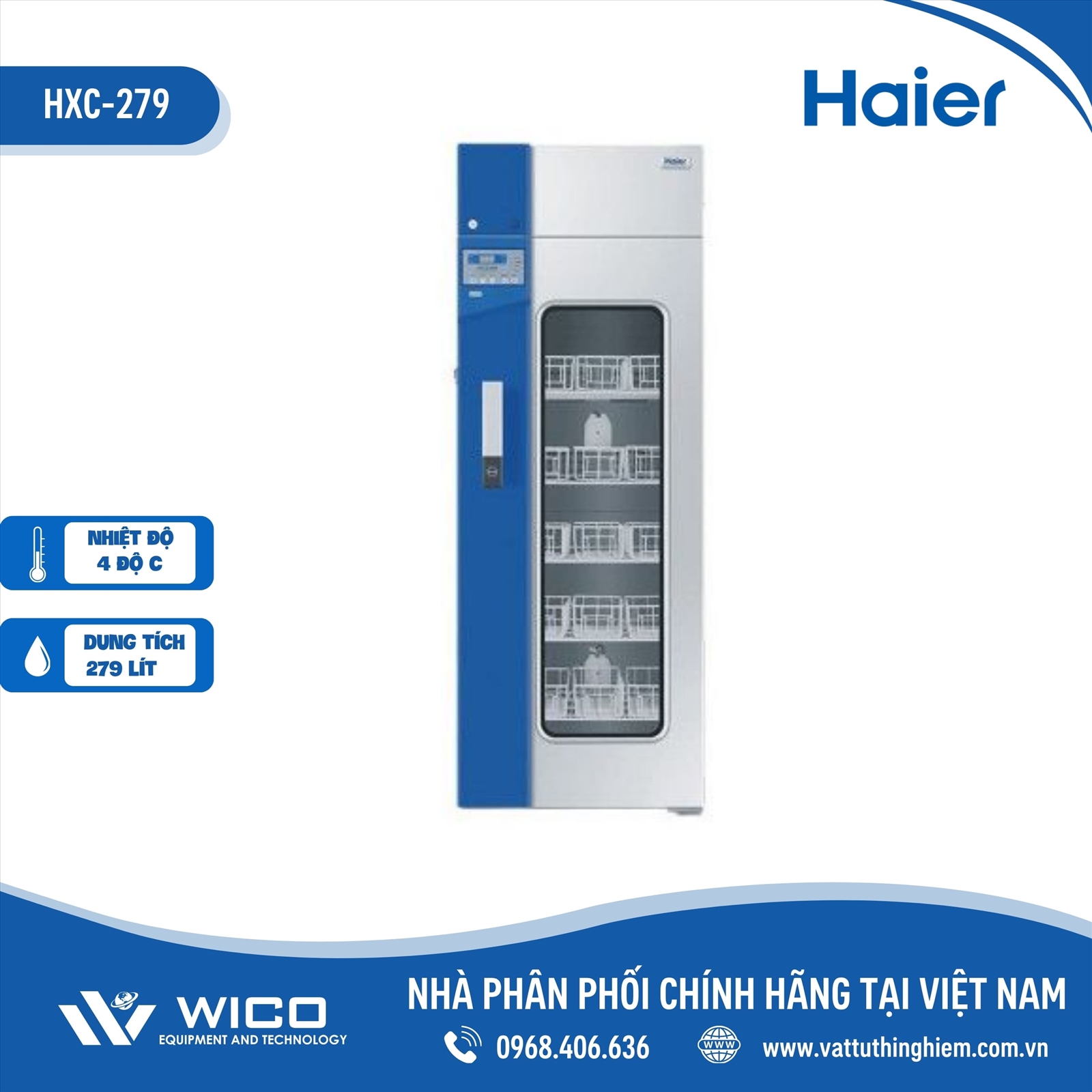 Tủ trữ máu chuyên dụng Haier™ HXC-279