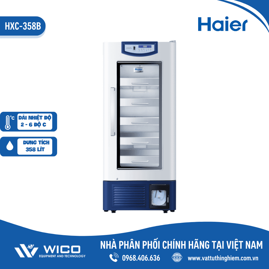 Tủ trữ máu chuyên dụng Haier 358 lít HXC-358B | 358 Lít