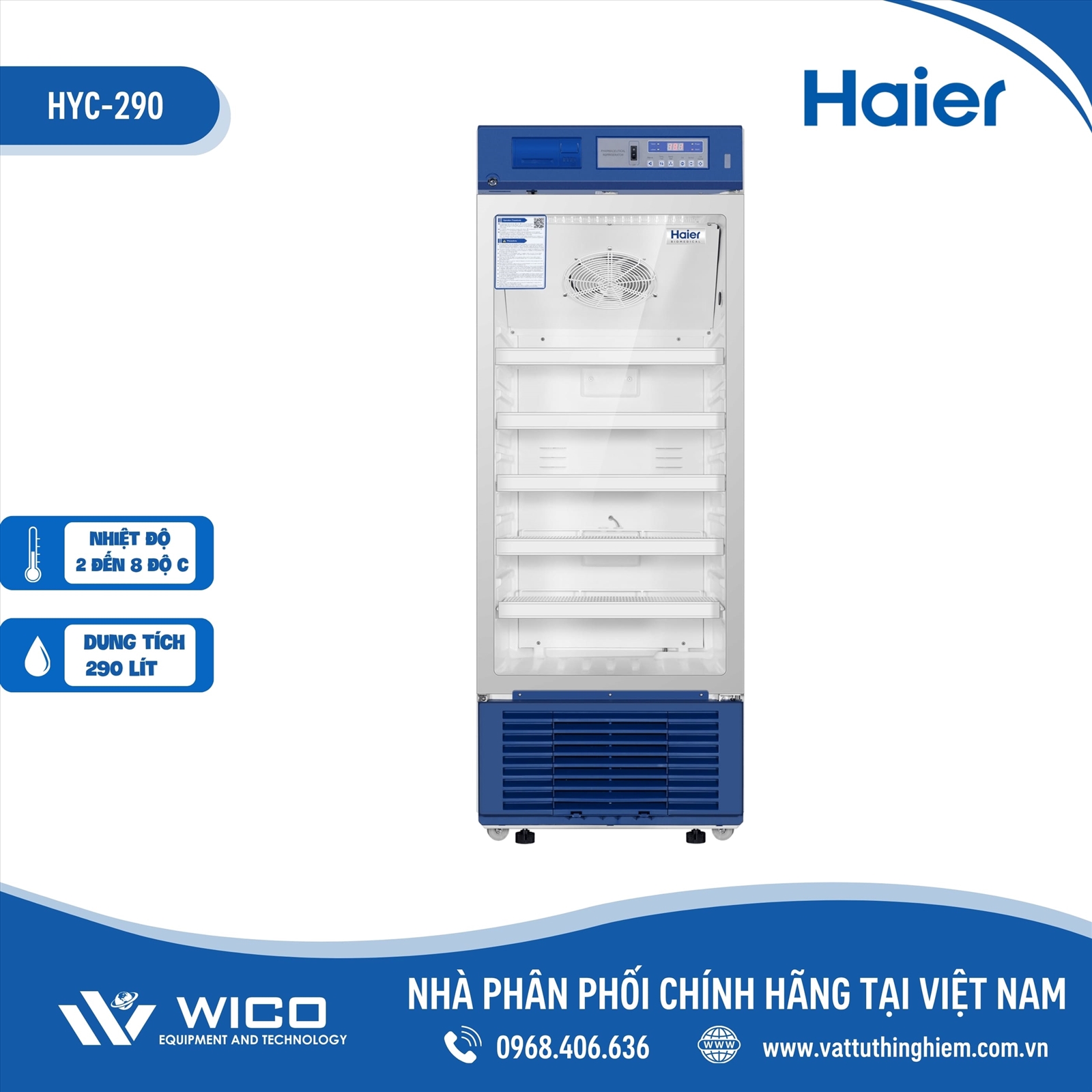 Tủ Bảo Quản Vacxin / Dược Phẩm Haier Biomedical | 290 Lít