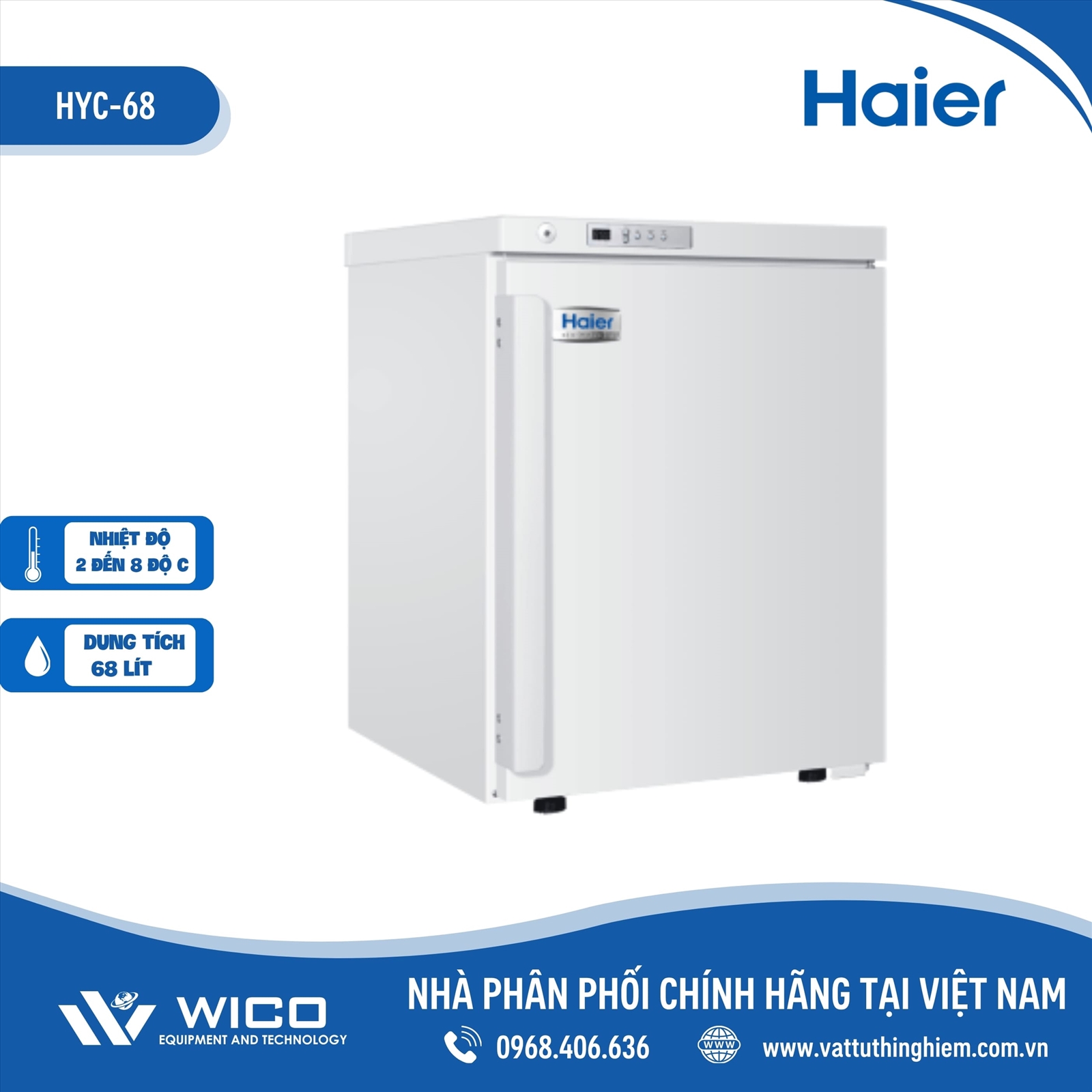 Tủ bảo quản Vacxin/ Sinh phẩm Haier™ 68 lít HYC-68