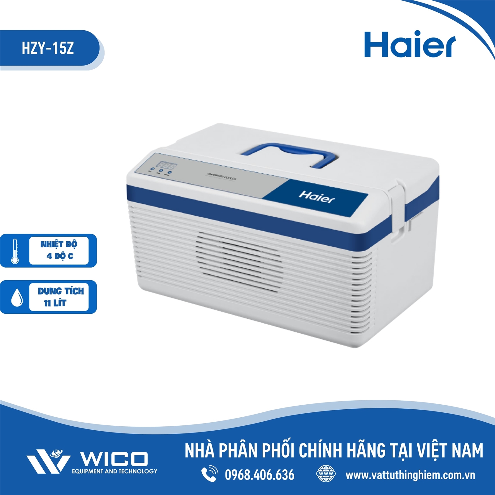 Hộp bảo quản lạnh Haier BioMedical 4 độ C, 11 lít HZY-15Z