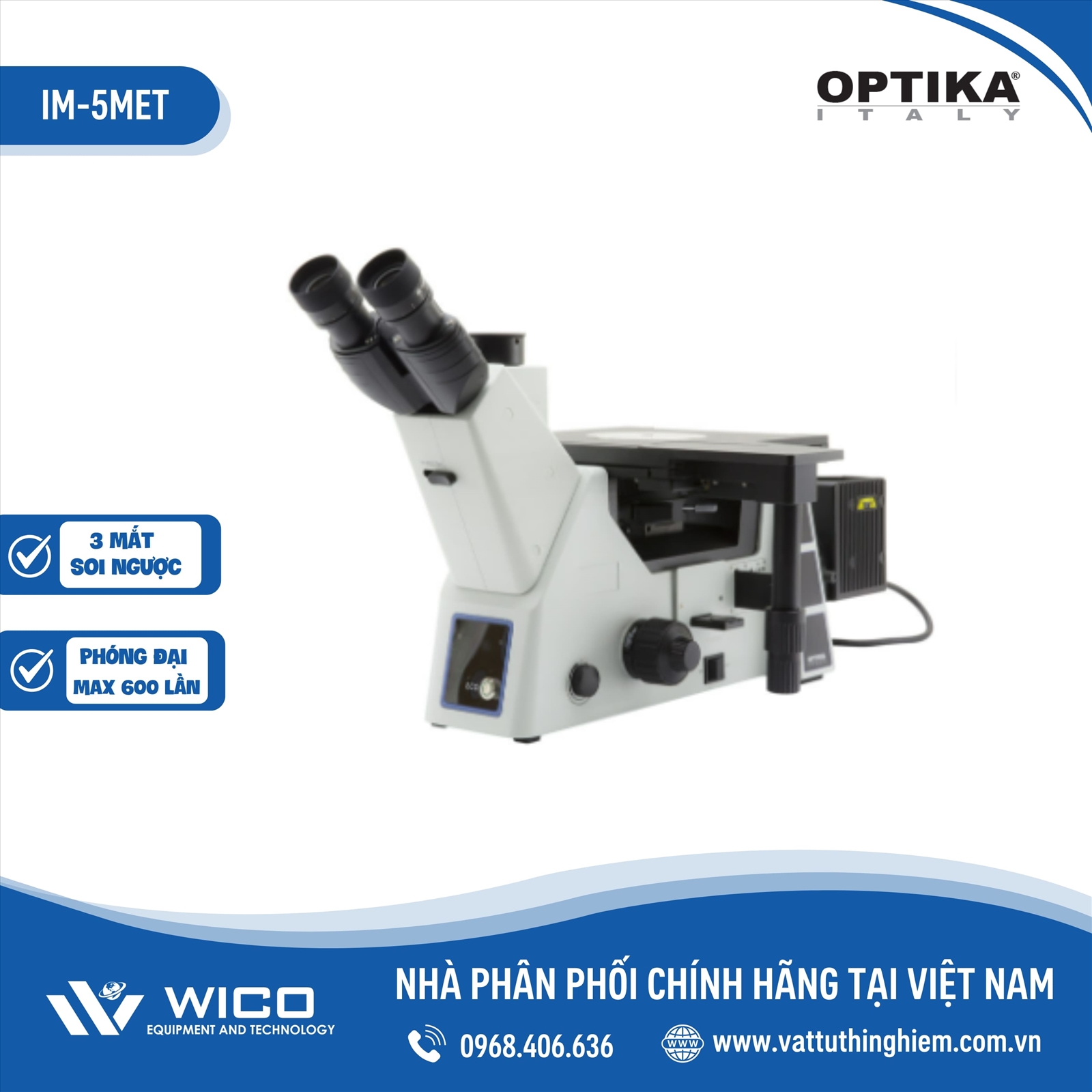 Kính Hiển Vi Soi Ngược 3 Mắt IM-5MET