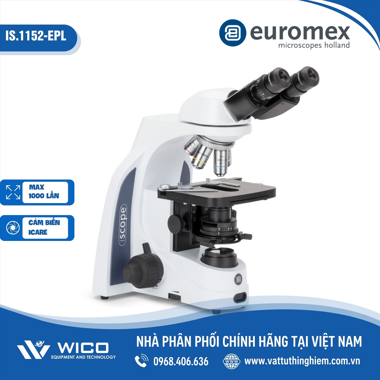 Kính hiển vi 2 mắt Euromex dòng Iscope IS-1152-EPL