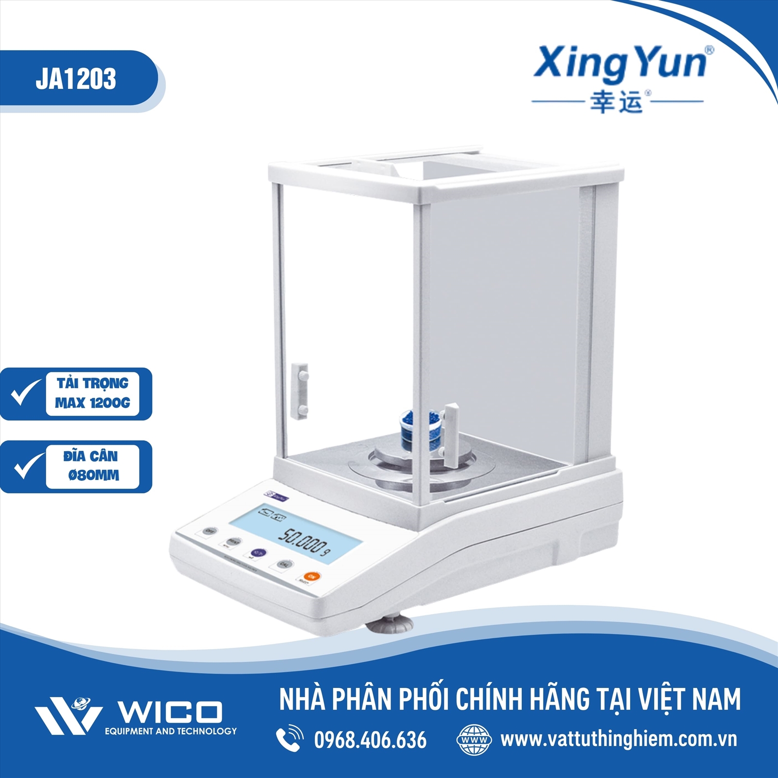 Cân phân tích 3 số lẻ XingYun JA1203 | 1200g