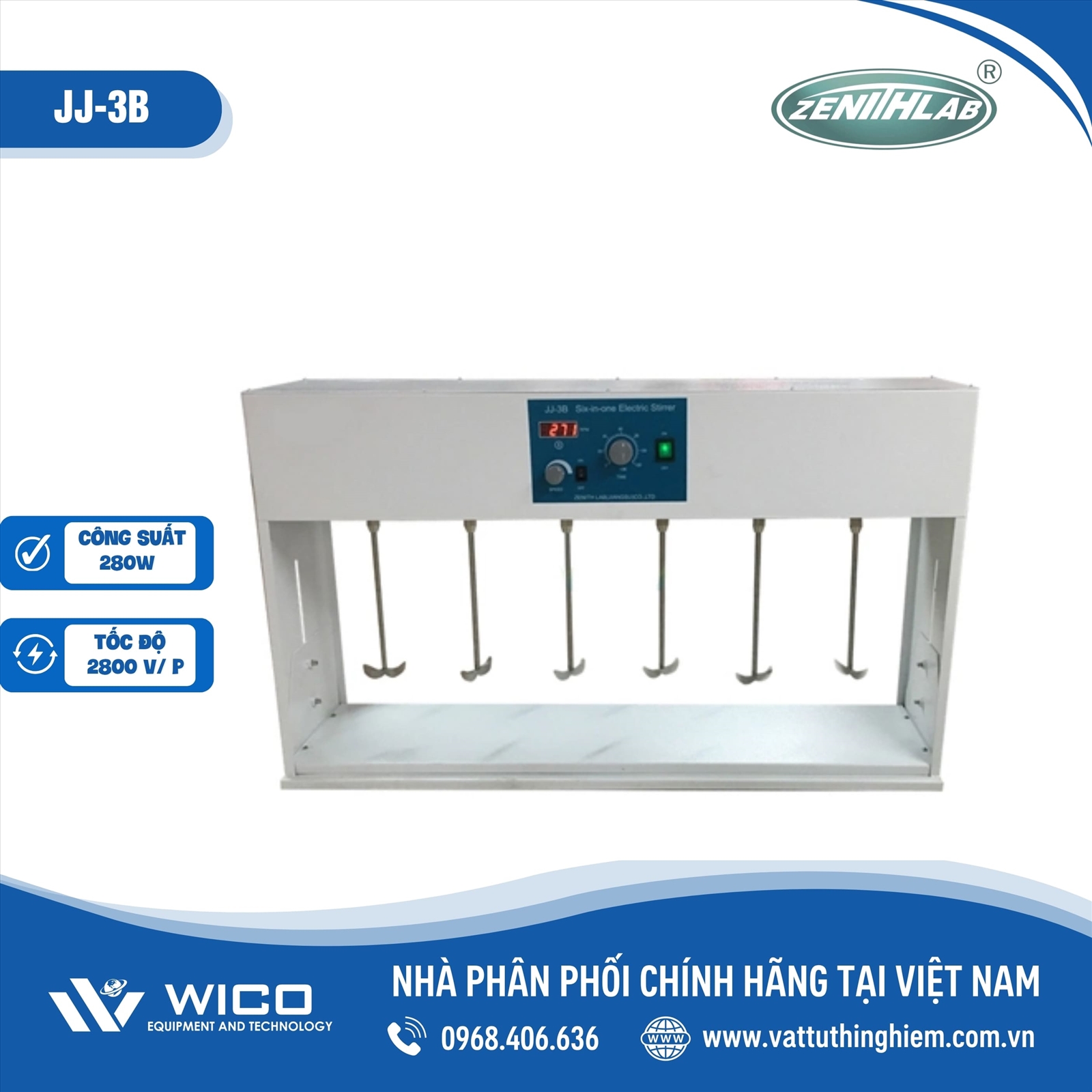 Máy khuấy Jartest 6 vị trí Zenith Lab JJ-3B