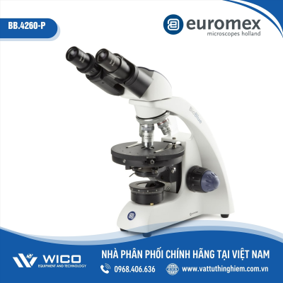 Kính hiển vi 2 mắt phân cực, đô phóng đại 1000 lần Euromex BB.4260-P-LED