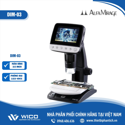 Kính hiển vi điện tử DIM-03 Alfa Mirage - Nhật Bản