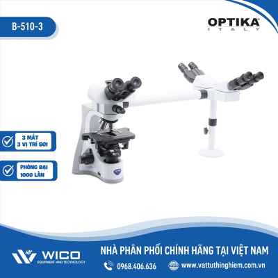 Kính Hiển Vi Sinh Học 3 Mắt (3 Người Quan Sát) Optika B-510-3