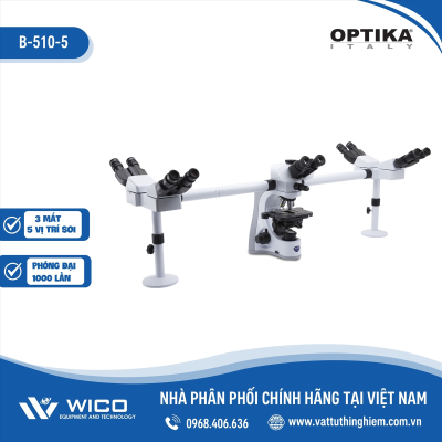 Kính Hiển Vi Sinh Học 3 Mắt (5 Người Quan Sát) Optika B-510-5