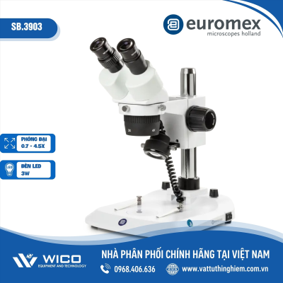 Kính hiển vi soi nổi 3 mắt Euromex SB.3903 ( 7X đến 45X)