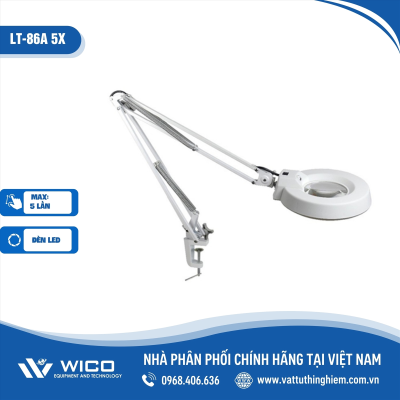 Kính lúp kẹp bàn 5X LT-86A (Đèn LED)