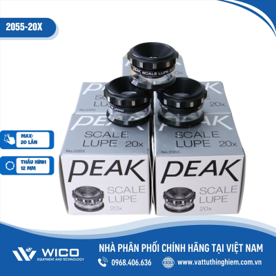 Kính lúp Peak cầm tay 2055-20X (phóng đại 20X, có vạch thước)