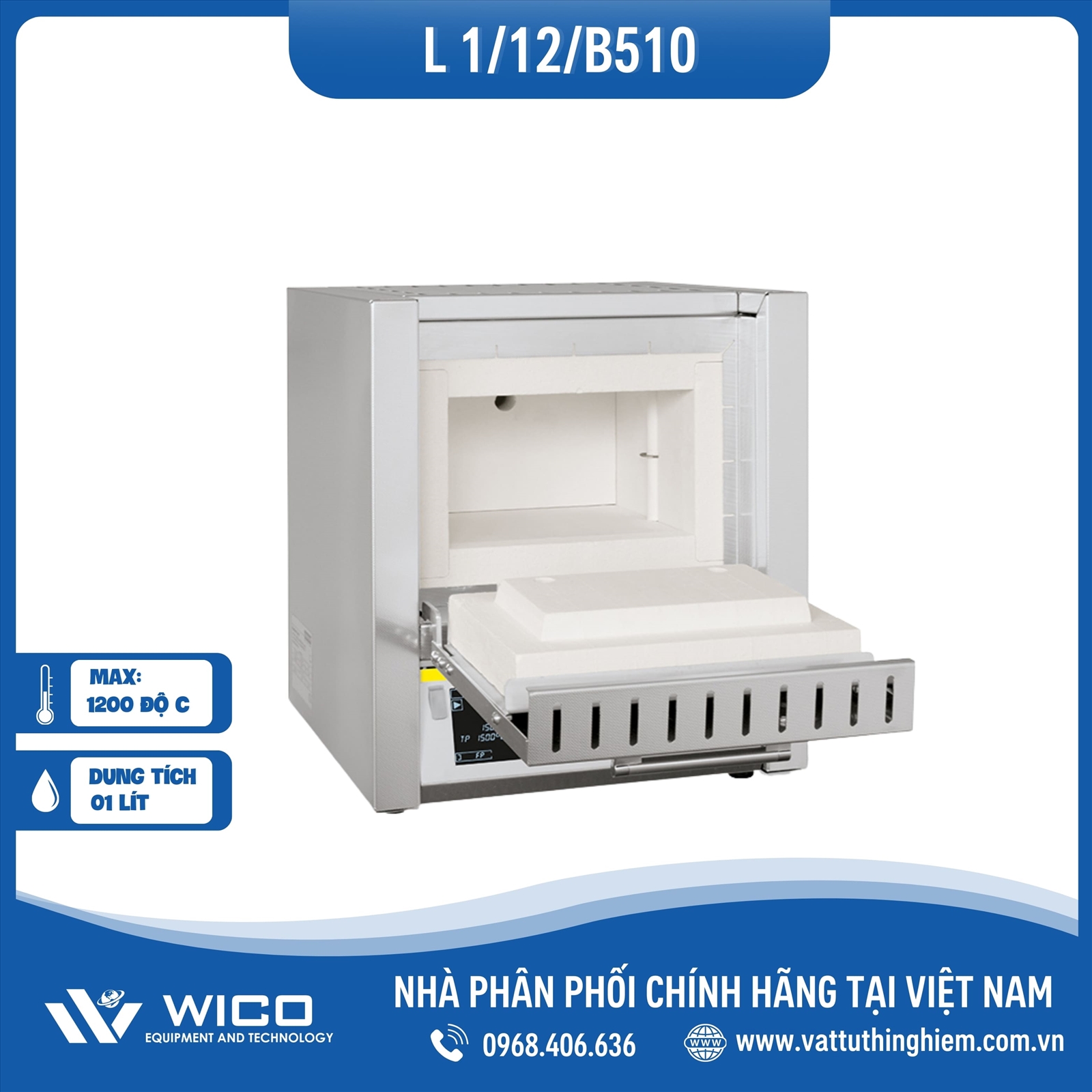 Lò nung Nabertherm 1 lít 1200°C L1/12